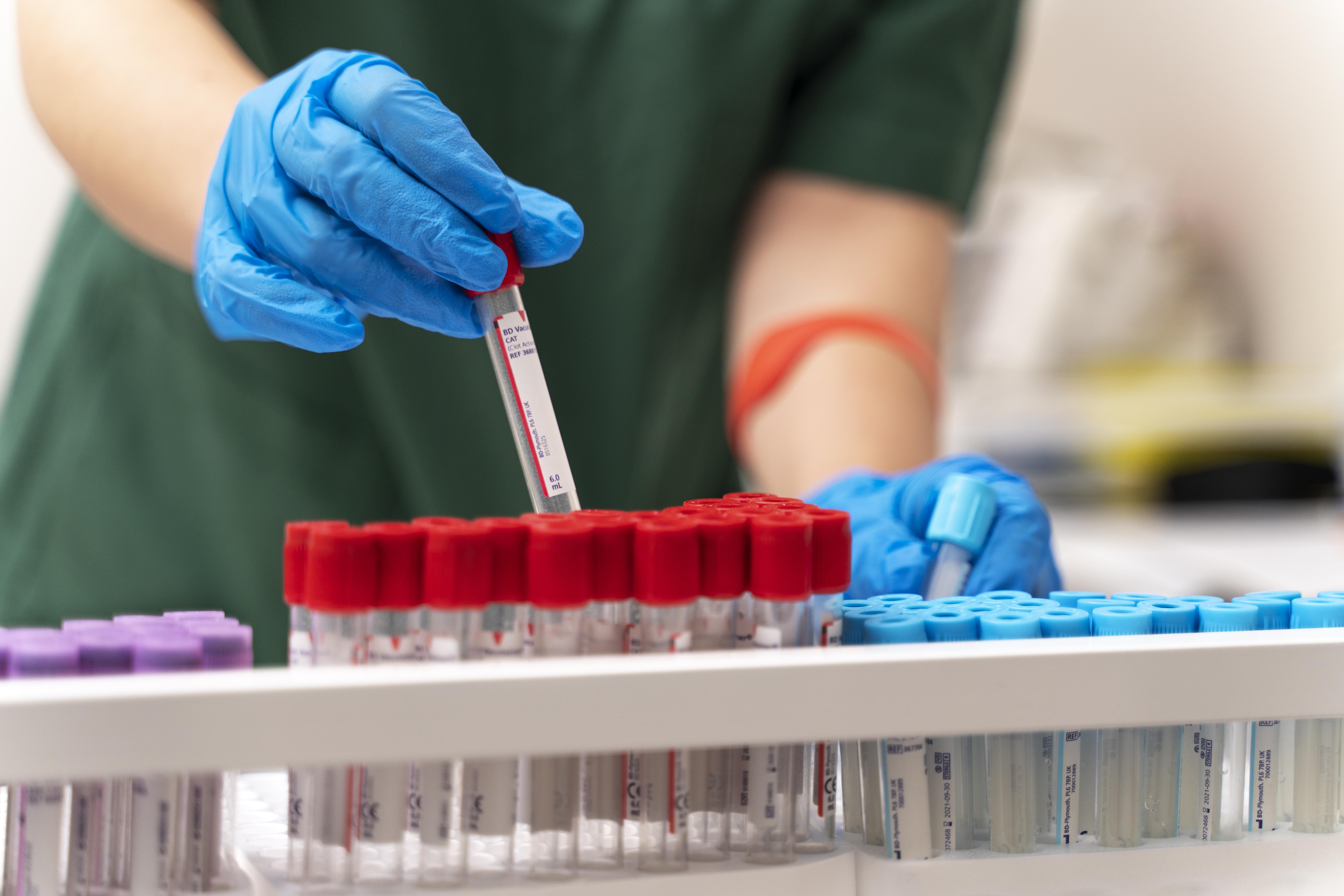 female student practicing medicine